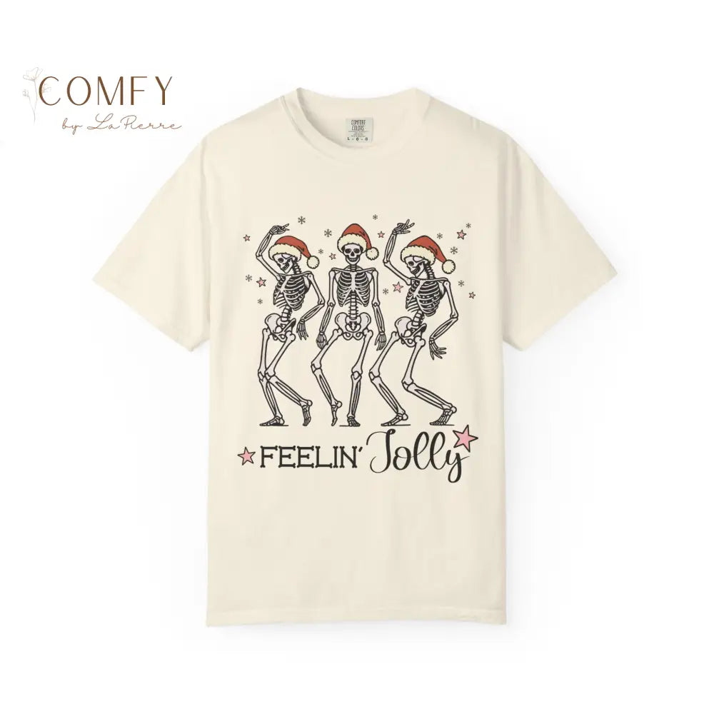 Christmas Skeletons Dancing Shirt • “Feeling Festive” Holiday Skeleton Tee • Funny Gothic Christmas Graphic T-Shirt