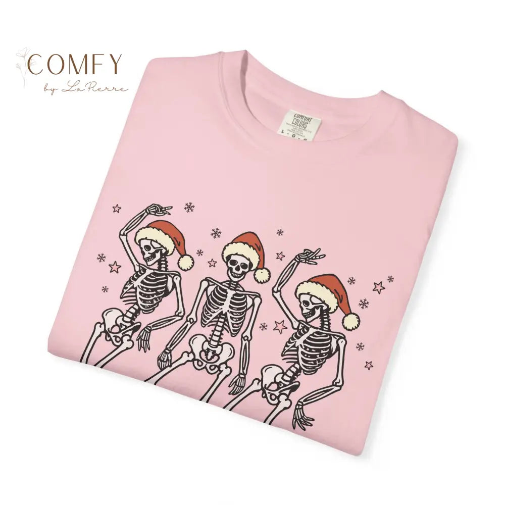 Christmas Skeletons Dancing Shirt • “Feeling Festive” Holiday Skeleton Tee • Funny Gothic Christmas Graphic T-Shirt