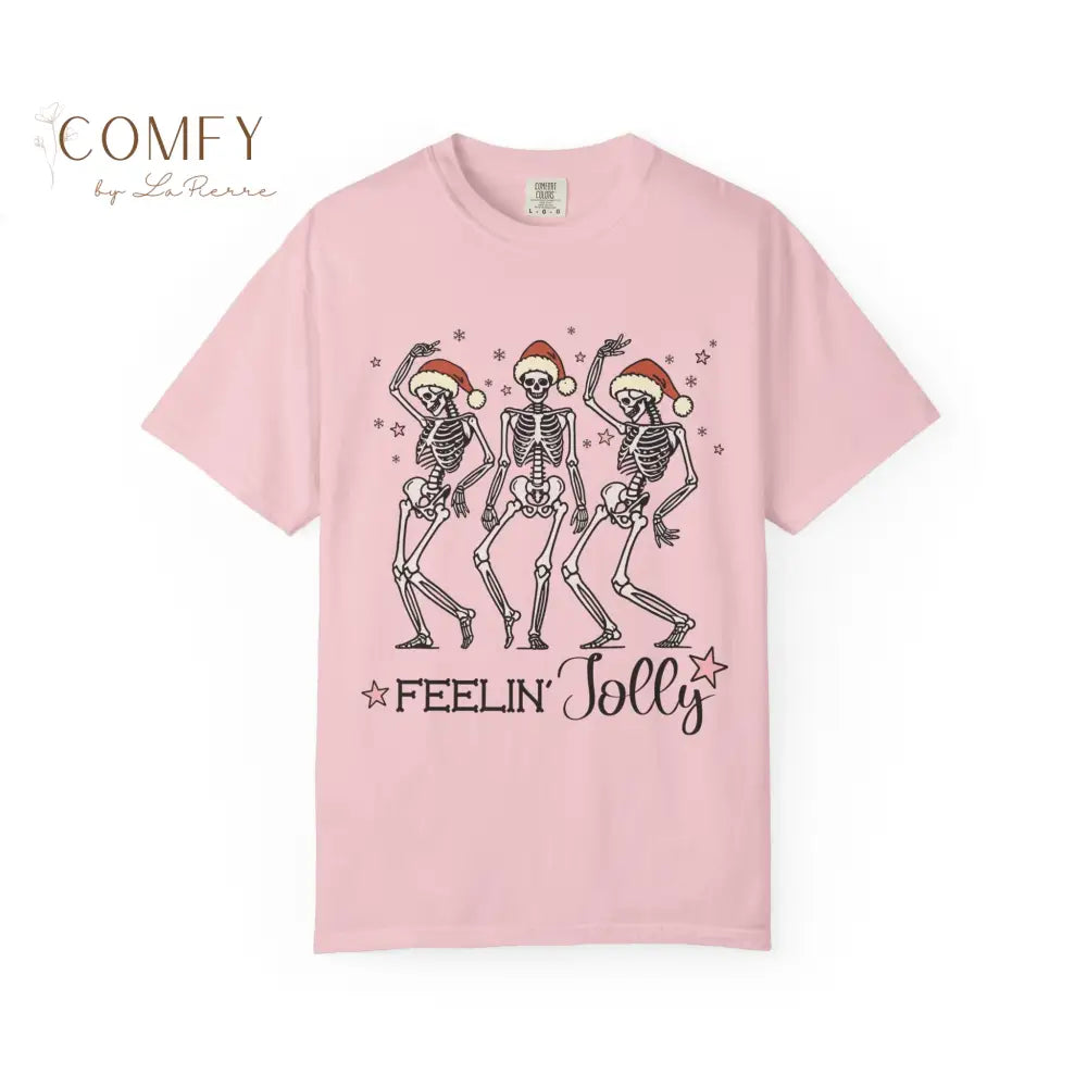 Christmas Skeletons Dancing Shirt • “Feeling Festive” Holiday Skeleton Tee • Funny Gothic Christmas Graphic T-Shirt