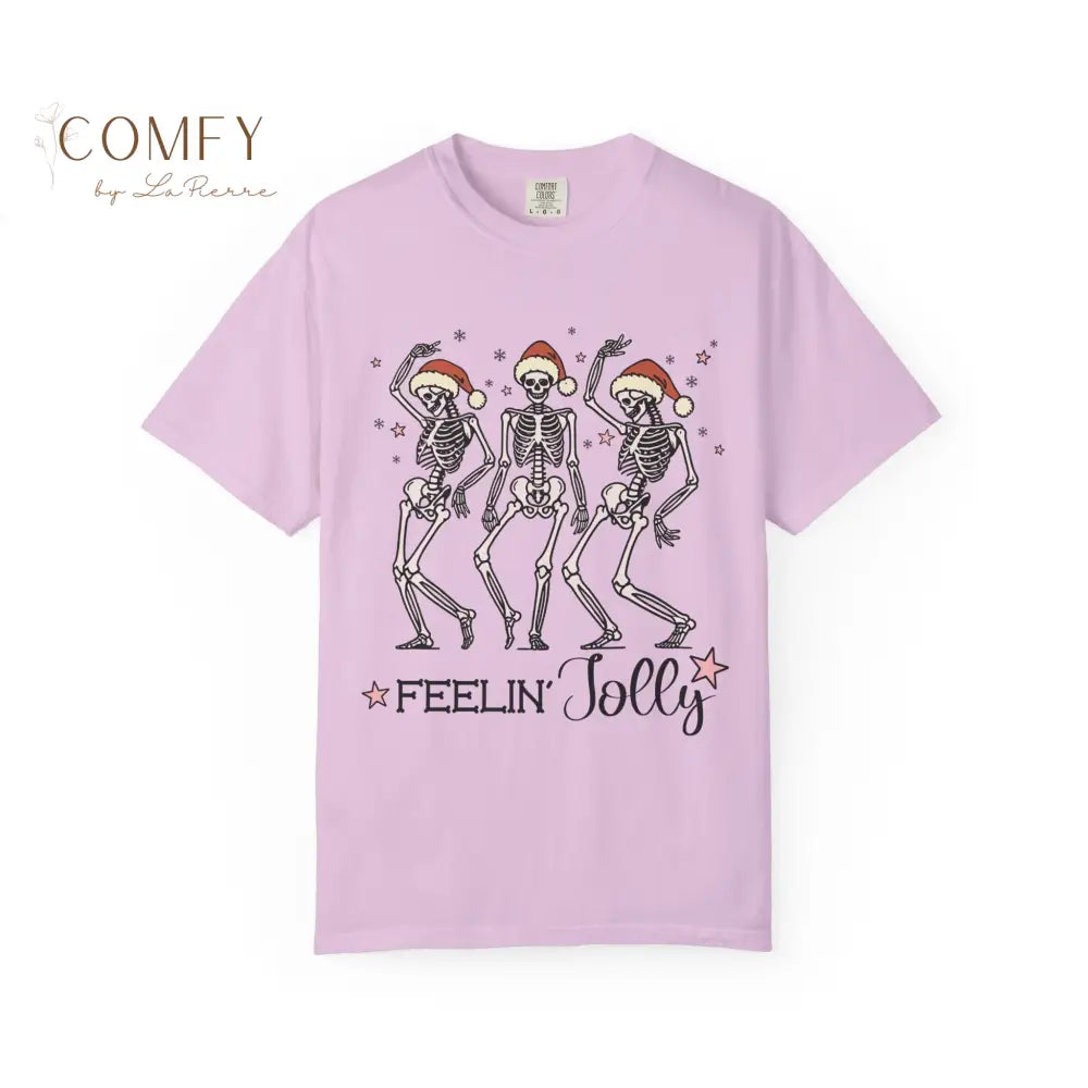 Christmas Skeletons Dancing Shirt • “Feeling Festive” Holiday Skeleton Tee • Funny Gothic Christmas Graphic T-Shirt