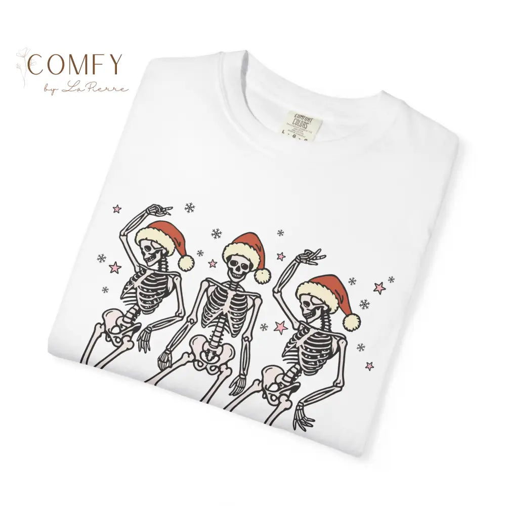 Christmas Skeletons Dancing Shirt • “Feeling Festive” Holiday Skeleton Tee • Funny Gothic Christmas Graphic T-Shirt
