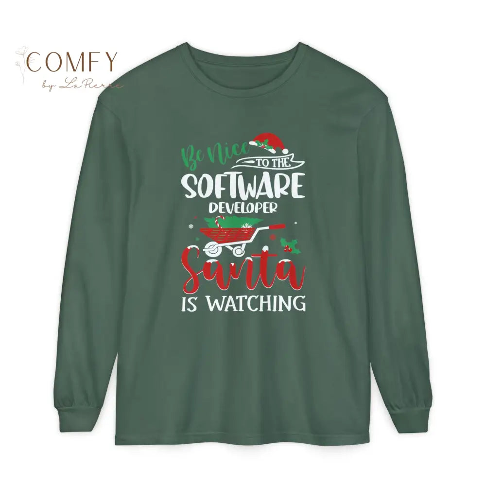 Christmas Software Developer Shirt • Holiday Coding Long Sleeve Tee • Festive Programmer Graphic Shirt • Unisex Long
