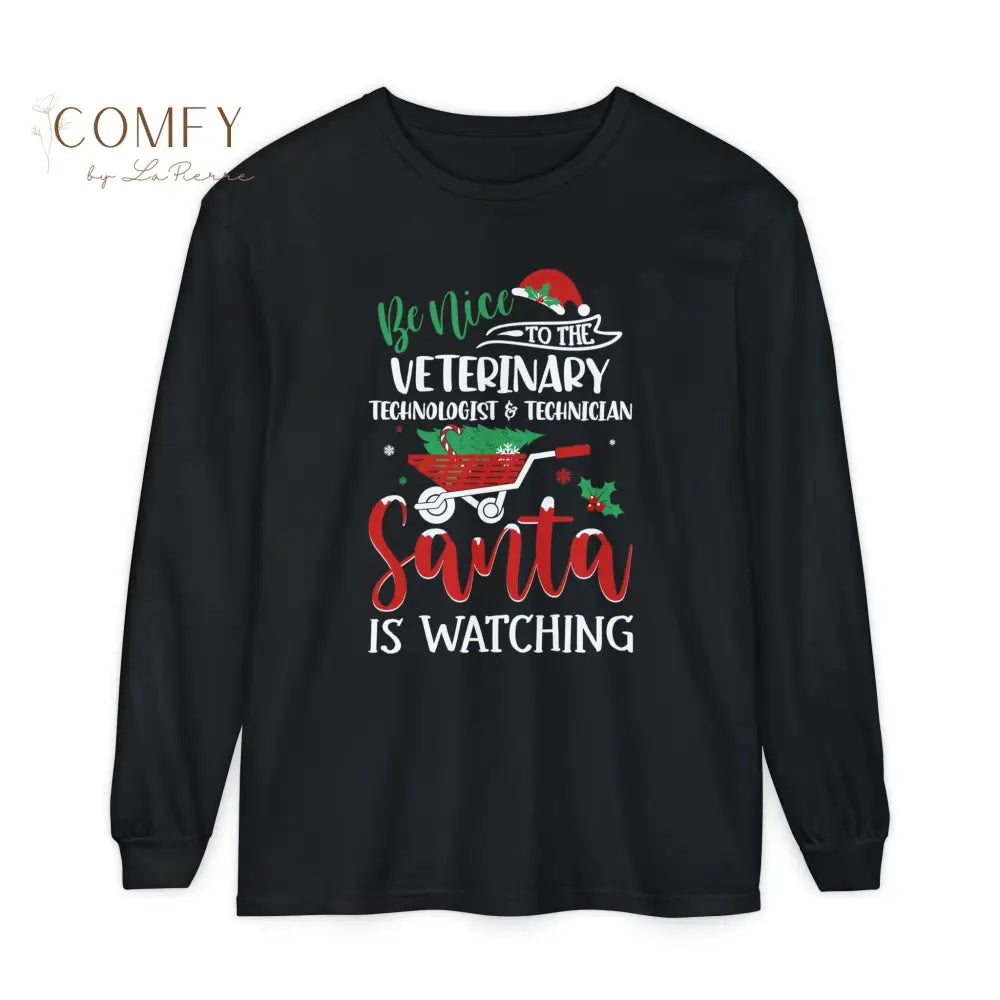 Christmas Veterinary Technician Shirt • Holiday Vet Tech Long Sleeve Tee • Festive Animal Care Graphic Shirt • Unisex