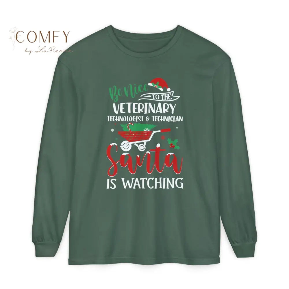 Christmas Veterinary Technician Shirt • Holiday Vet Tech Long Sleeve Tee • Festive Animal Care Graphic Shirt • Unisex