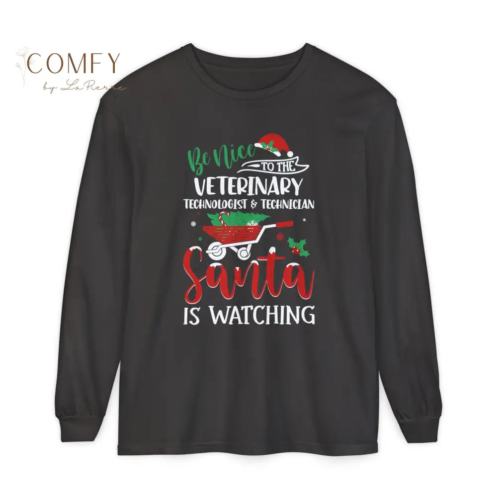 Christmas Veterinary Technician Shirt • Holiday Vet Tech Long Sleeve Tee • Festive Animal Care Graphic Shirt • Unisex