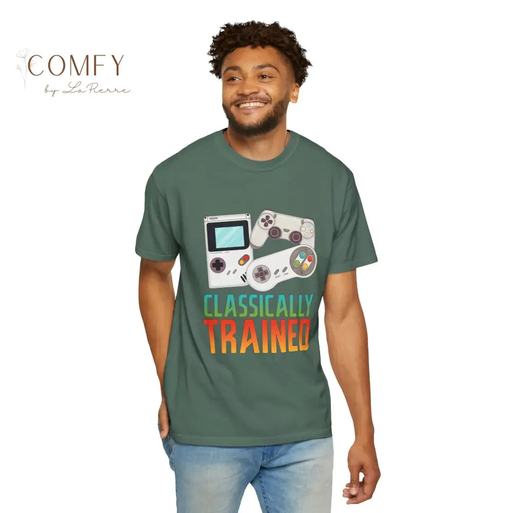 Classically Trained Gamer T-Shirt — Retro Game Console Graphic Tee (S-4XL) T-Shirt