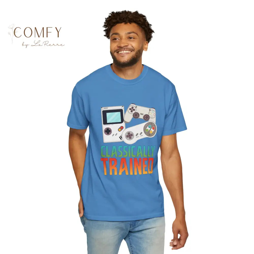 Classically Trained Gamer T-Shirt — Retro Game Console Graphic Tee (S-4XL) T-Shirt
