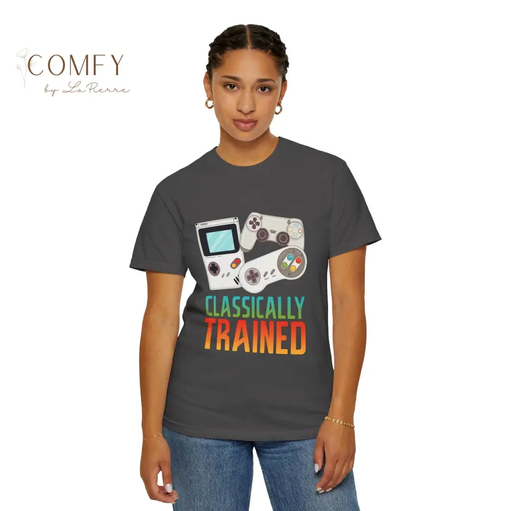 Classically Trained Gamer T-Shirt — Retro Game Console Graphic Tee (S-4XL) T-Shirt