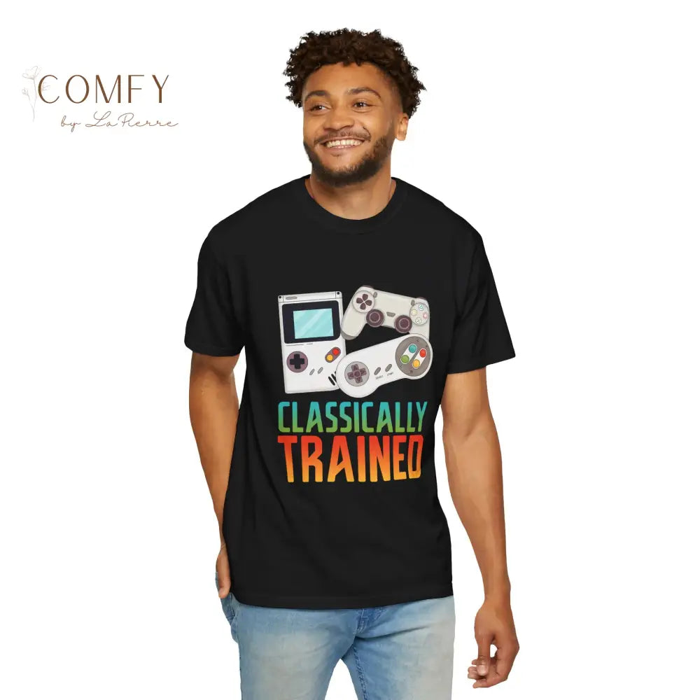 Classically Trained Gamer T-Shirt — Retro Game Console Graphic Tee (S-4XL) T-Shirt