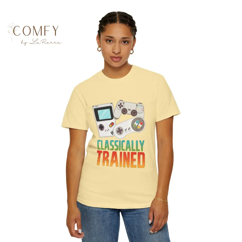 Classically Trained Gamer T-Shirt — Retro Game Console Graphic Tee (S-4XL) T-Shirt