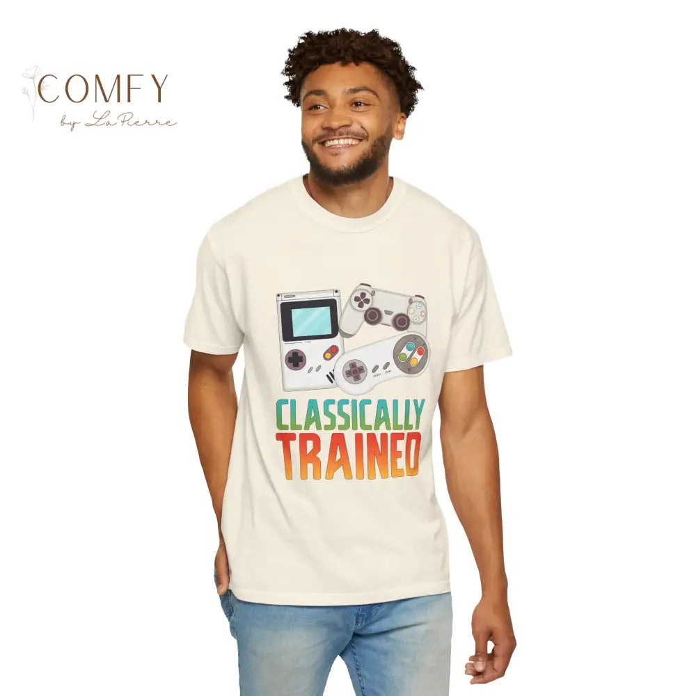 Classically Trained Gamer T-Shirt — Retro Game Console Graphic Tee (S-4XL) T-Shirt