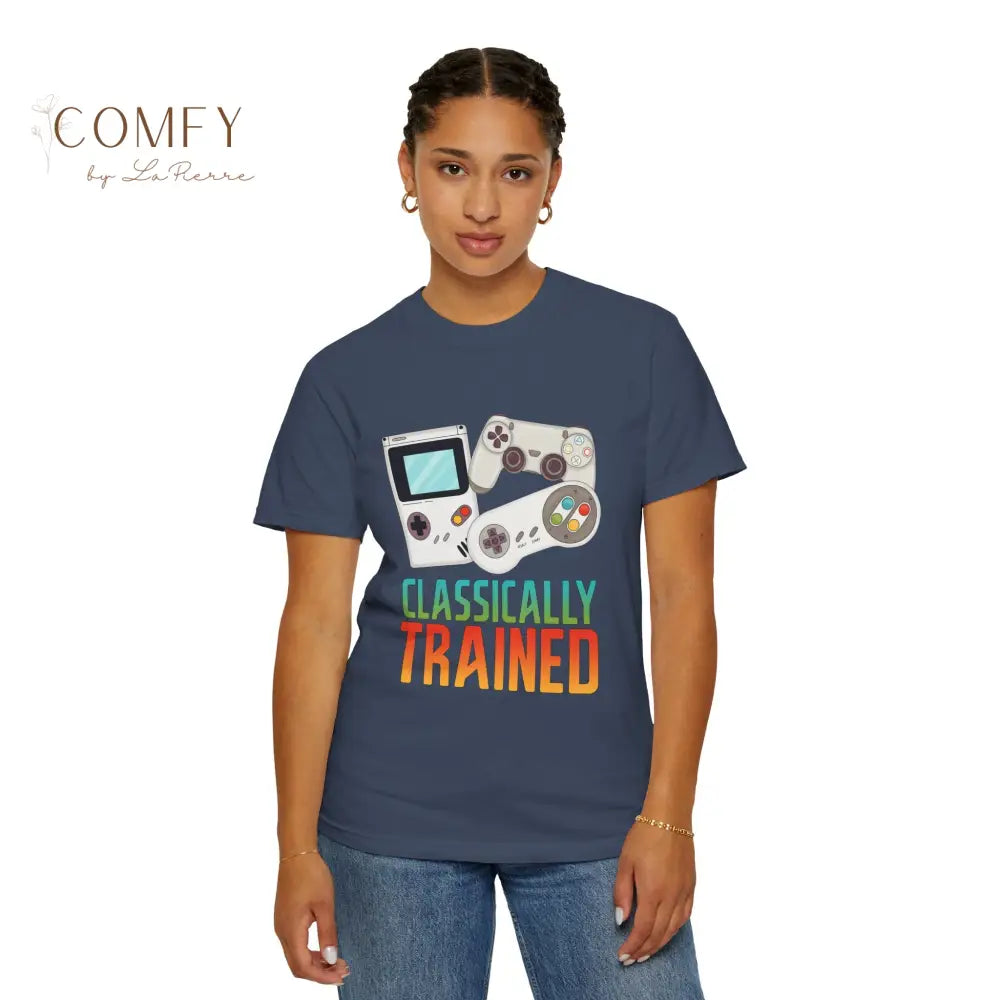 Classically Trained Gamer T-Shirt — Retro Game Console Graphic Tee (S-4XL) T-Shirt
