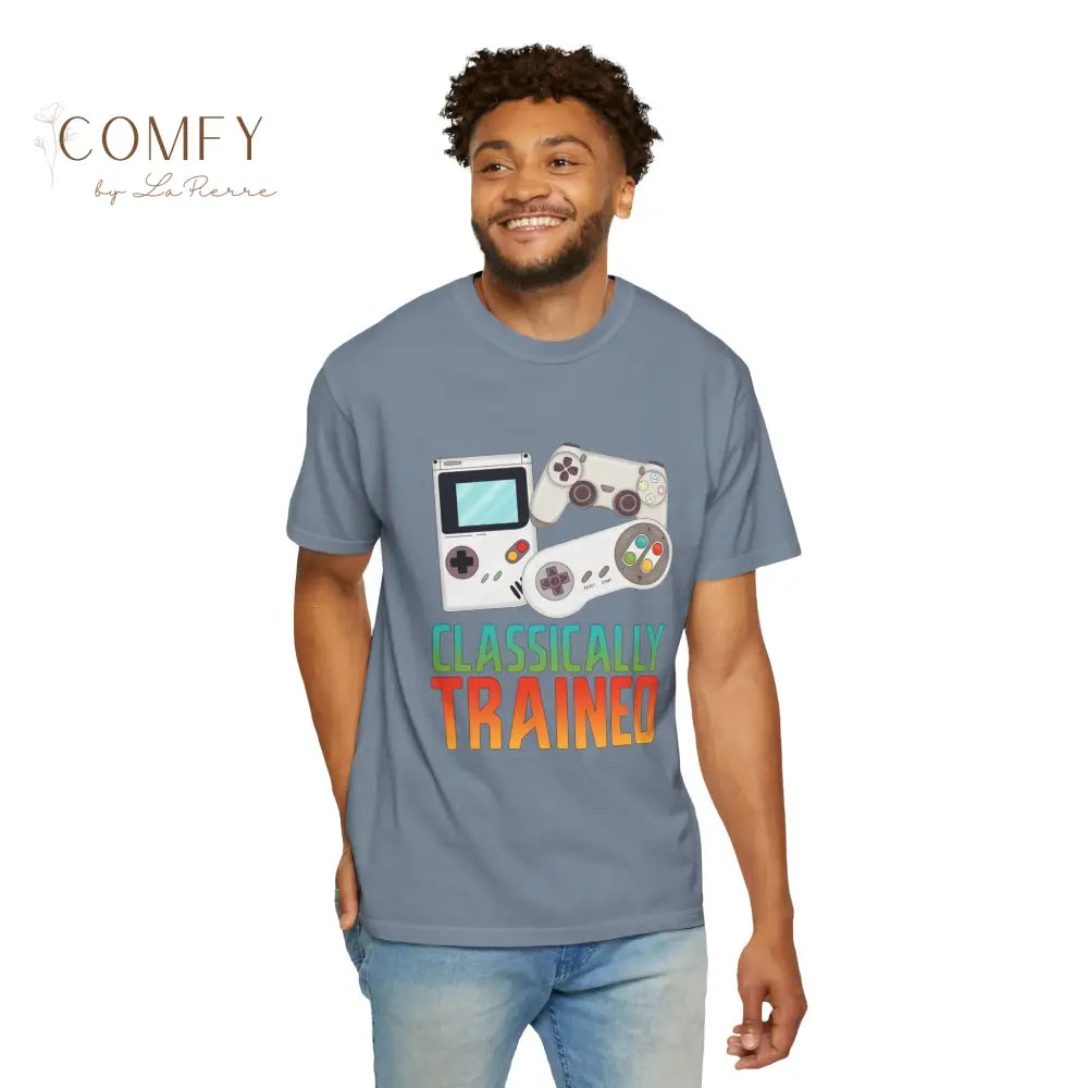 Classically Trained Gamer T-Shirt — Retro Game Console Graphic Tee (S-4XL) T-Shirt