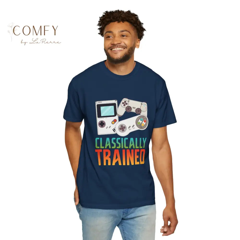 Classically Trained Gamer T-Shirt — Retro Game Console Graphic Tee (S-4XL) T-Shirt