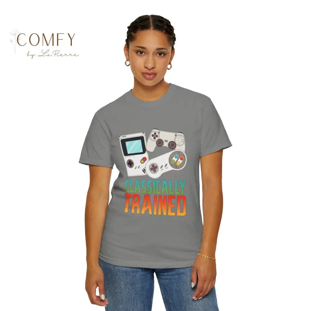Classically Trained Gamer T-Shirt — Retro Game Console Graphic Tee (S-4XL) T-Shirt