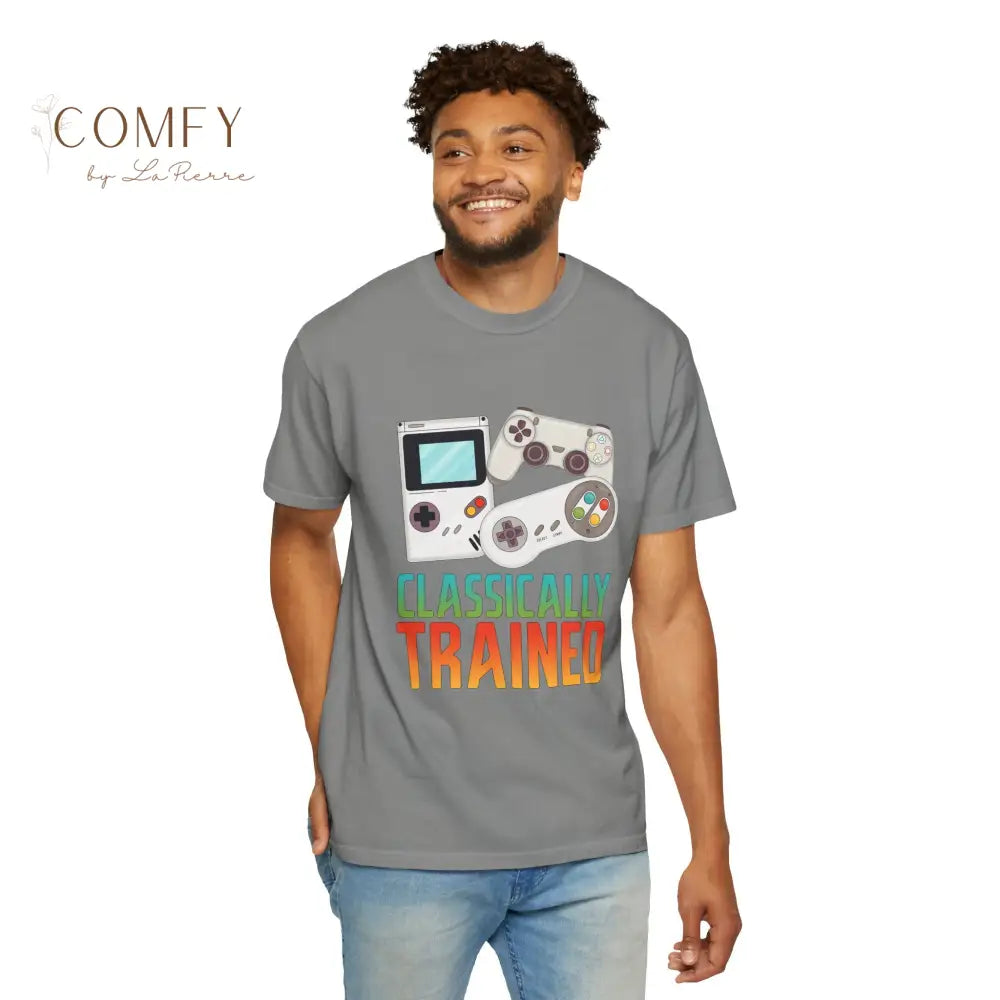 Classically Trained Gamer T-Shirt — Retro Game Console Graphic Tee (S-4XL) T-Shirt