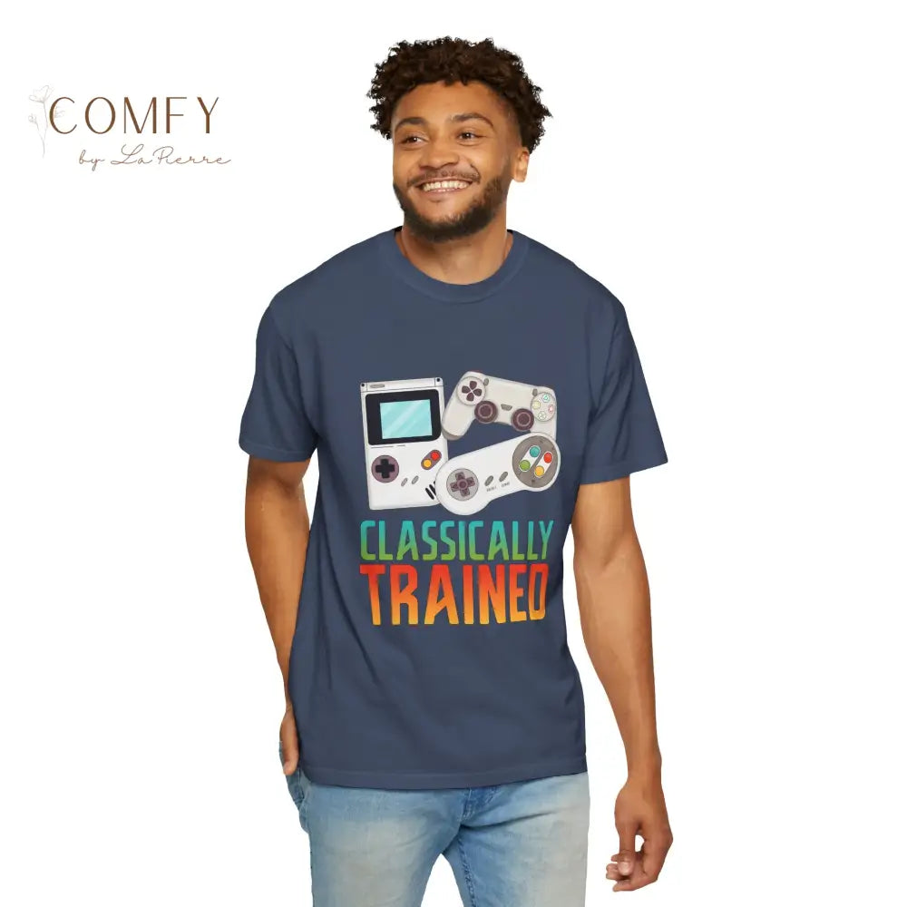 Classically Trained Gamer T-Shirt — Retro Game Console Graphic Tee (S-4XL) T-Shirt