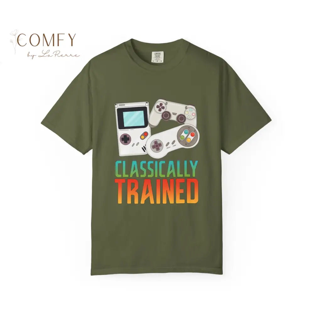 Classically Trained Gamer T-Shirt — Retro Game Console Graphic Tee (S-4XL) Hemp / S T-Shirt