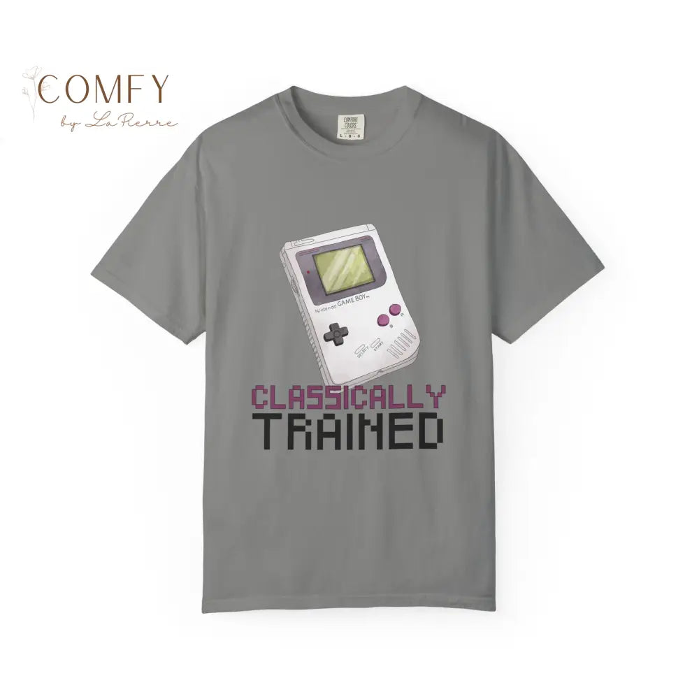 Classically Trained Retro Video Game T-Shirt — Gamer Nostalgia Tee Granite / S T-Shirt