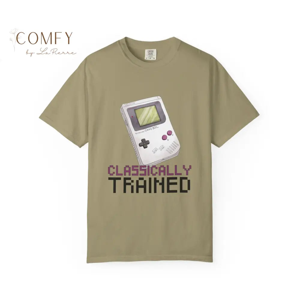 Classically Trained Retro Video Game T-Shirt — Gamer Nostalgia Tee Khaki / S T-Shirt