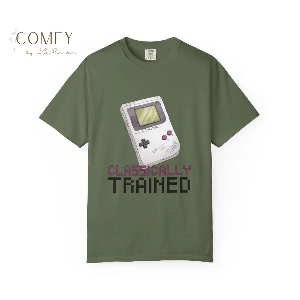 Classically Trained Retro Video Game T-Shirt — Gamer Nostalgia Tee Sage / S T-Shirt