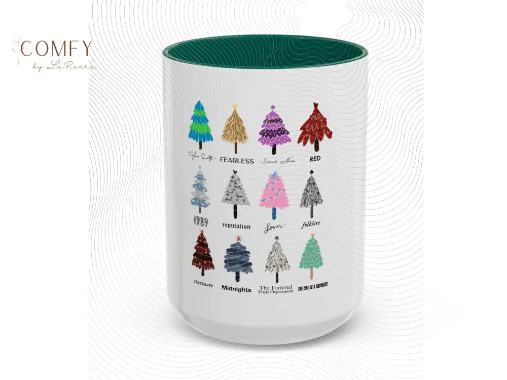 Colorful Holiday Tree Mug - 11oz & 15oz - Festive Ceramic Coffee Cup for Winter Celebrations Mug