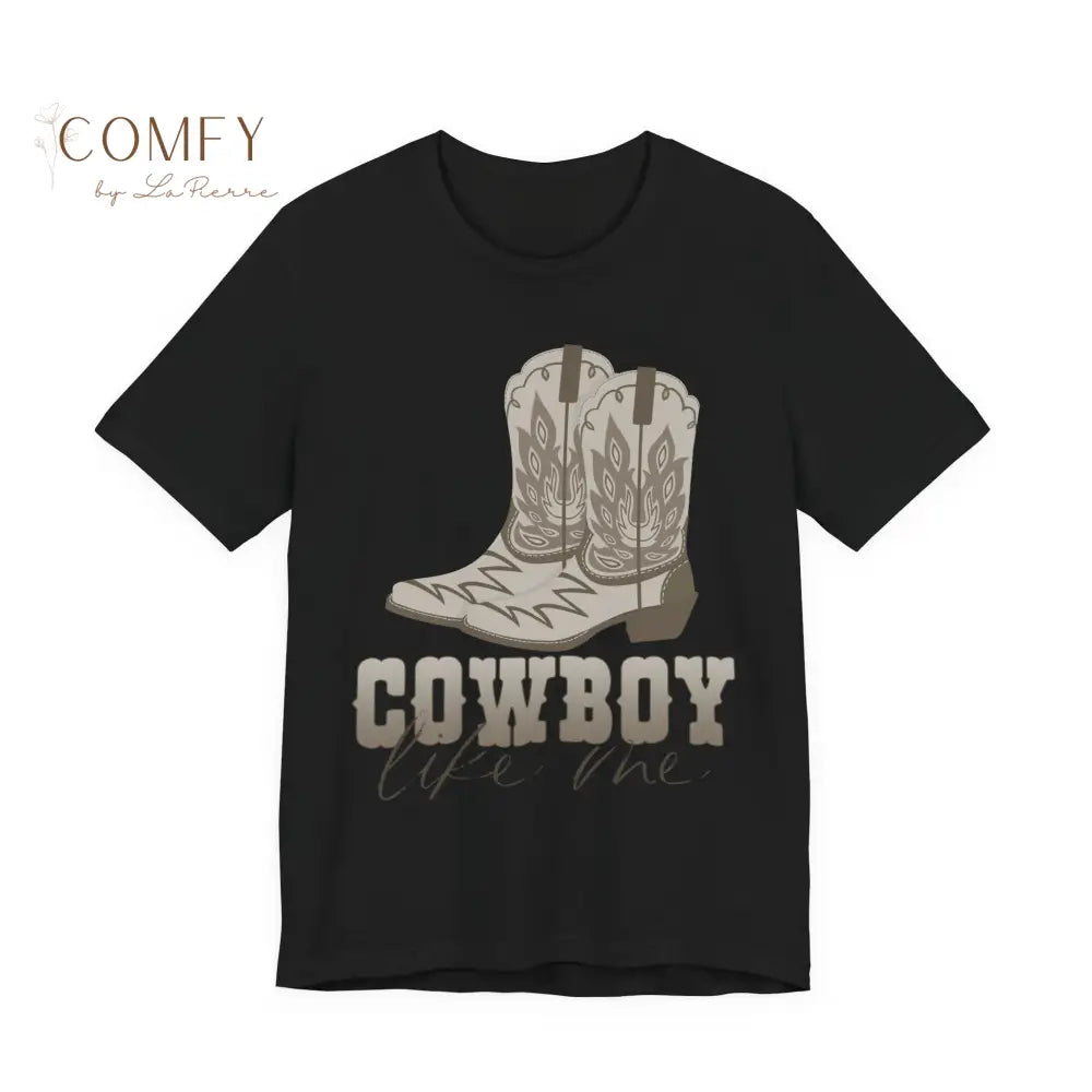 Cowboy Like Me-Inspired Western Tee • Moody Country Aesthetic Shirt • Unisex Jersey Short Sleeve T-Shirt (XS–4XL) Black