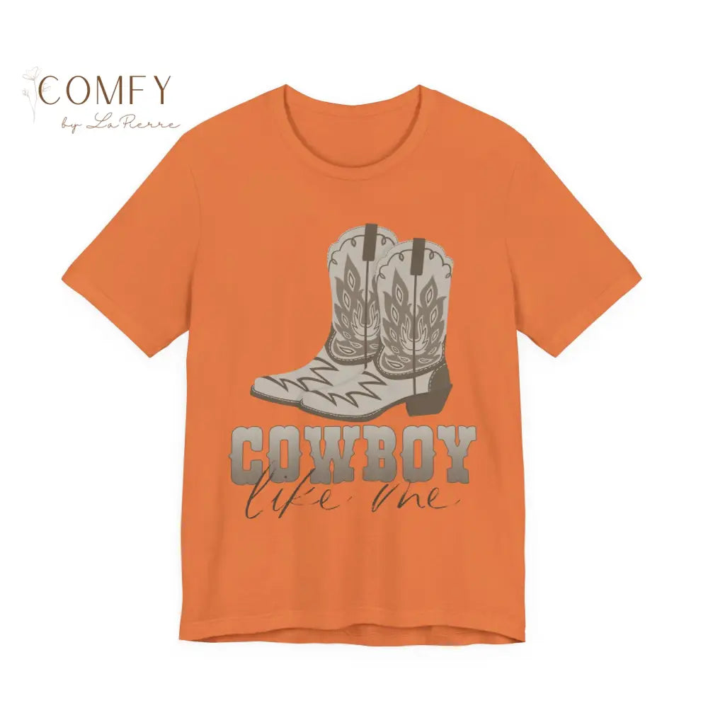 Cowboy Like Me-Inspired Western Tee • Moody Country Aesthetic Shirt • Unisex Jersey Short Sleeve T-Shirt (XS–4XL) Burnt