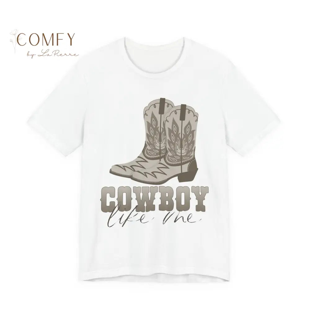 Cowboy Like Me-Inspired Western Tee • Moody Country Aesthetic Shirt • Unisex Jersey Short Sleeve T-Shirt (XS–4XL) White