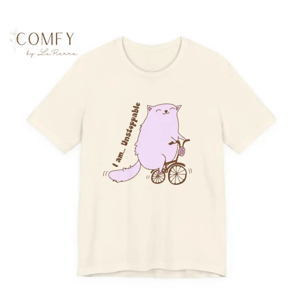 Cute Cat “I Am Unstoppable” Shirt • Funny Cat Lover Graphic Tee • Motivational Cat T-Shirt • Cute Animal Humor Unisex