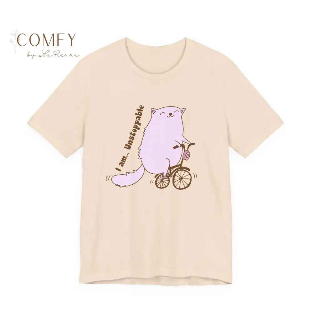 Cute Cat “I Am Unstoppable” Shirt • Funny Cat Lover Graphic Tee • Motivational Cat T-Shirt • Cute Animal Humor Unisex