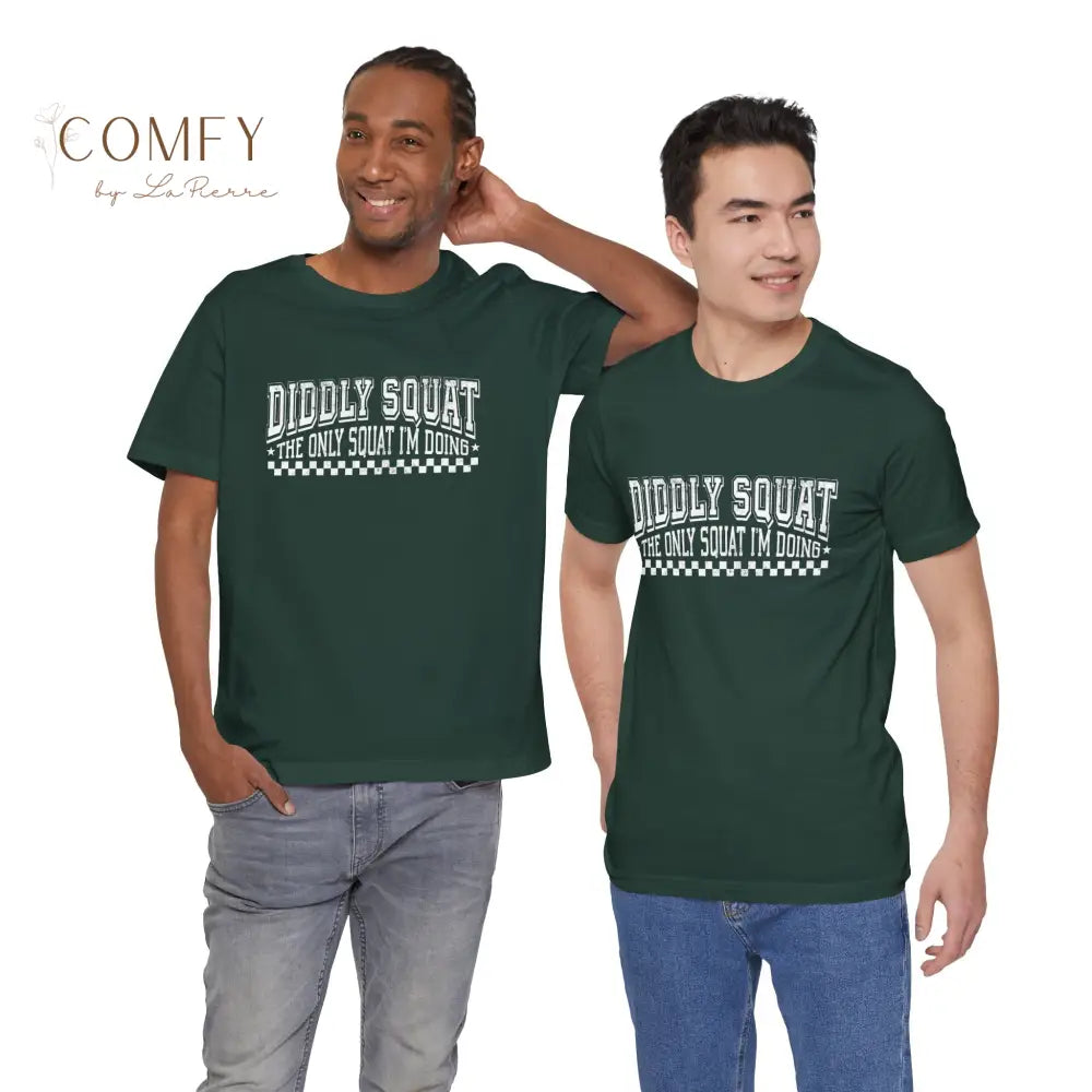 Distressed Diddly Squat Funny Gym Shirt • Fitness Humor Tee for Men & Women • Workout Graphic T-Shirt • XS-5XL T-Shirt