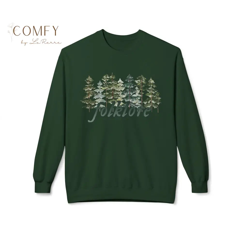 Folklore Forest Crewneck Unisex Sweatshirt (S-4XL) Forest Green / S Sweatshirt