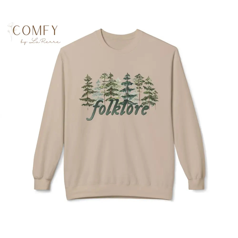 Folklore Forest Crewneck Unisex Sweatshirt (S-4XL) Sand / S Sweatshirt