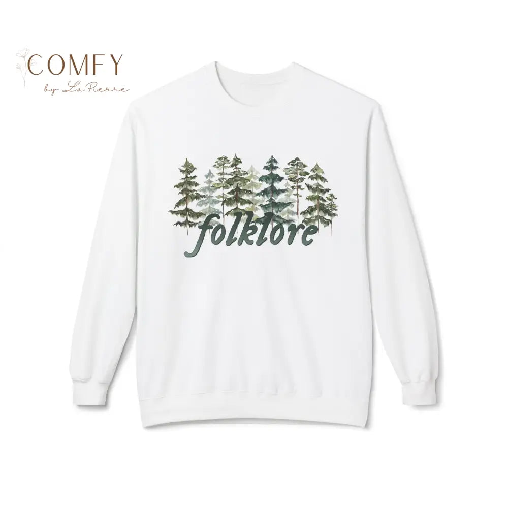 Folklore Forest Crewneck Unisex Sweatshirt (S-4XL) White / S Sweatshirt