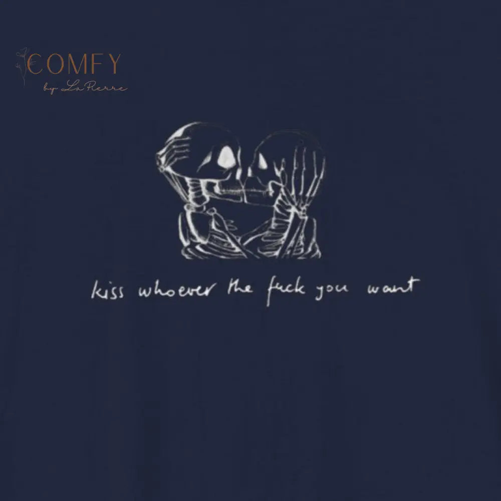 Equality Skeleton Couple Shirt • “Kiss Whoever the F*** You Want” LGBTQ+ Pride Tee • Unisex Jersey Short Sleeve T-Shirt