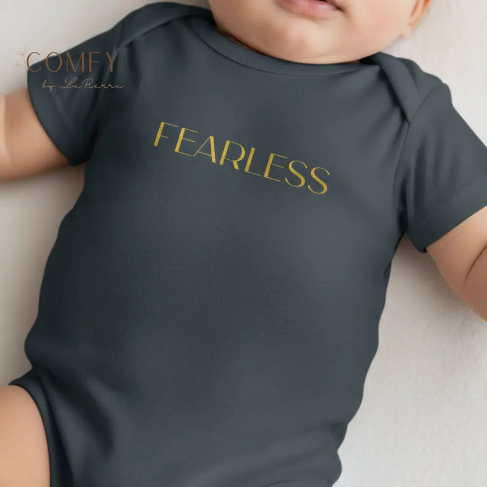 Fearless Little One Baby Bodysuit • Cute Inspirational Baby Onesie • Brave & Bold Infant Outfit • Baby One-Piece NB–24