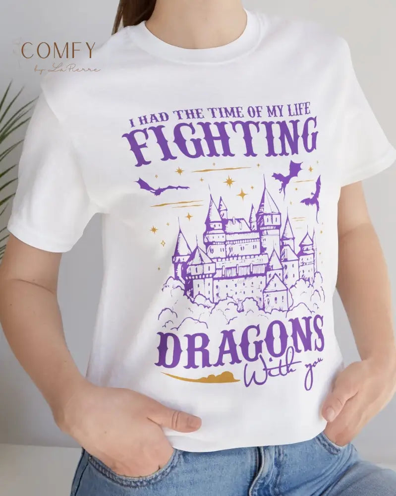 “Fighting Dragons With You” Inspired Tee • Nostalgic Friendship Era Shirt • Unisex Short Sleeve T-Shirt T-Shirt