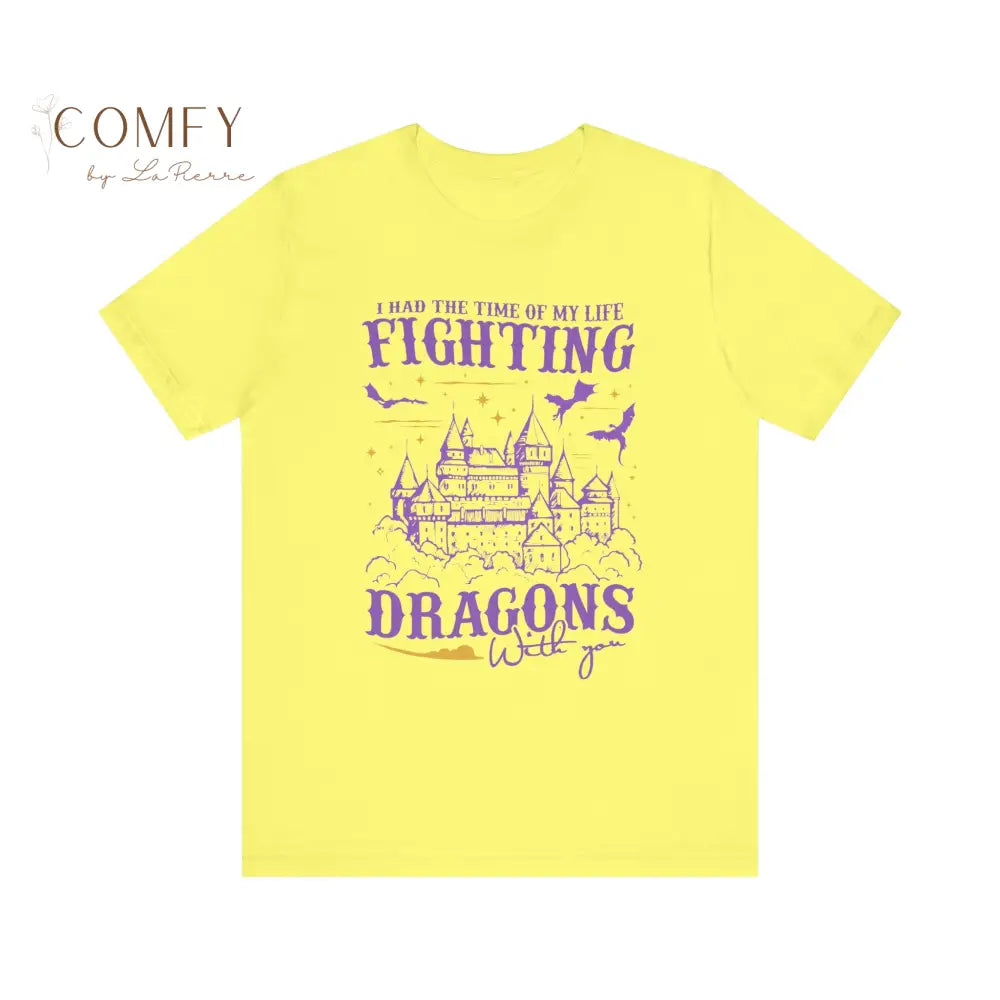 “Fighting Dragons With You” Inspired Tee • Nostalgic Friendship Era Shirt • Unisex Short Sleeve T-Shirt T-Shirt