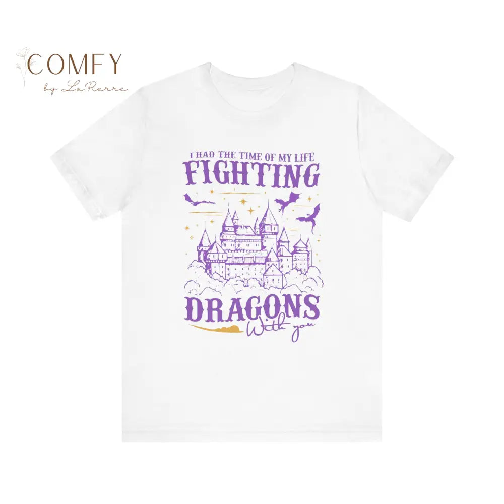 “Fighting Dragons With You” Inspired Tee • Nostalgic Friendship Era Shirt • Unisex Short Sleeve T-Shirt T-Shirt