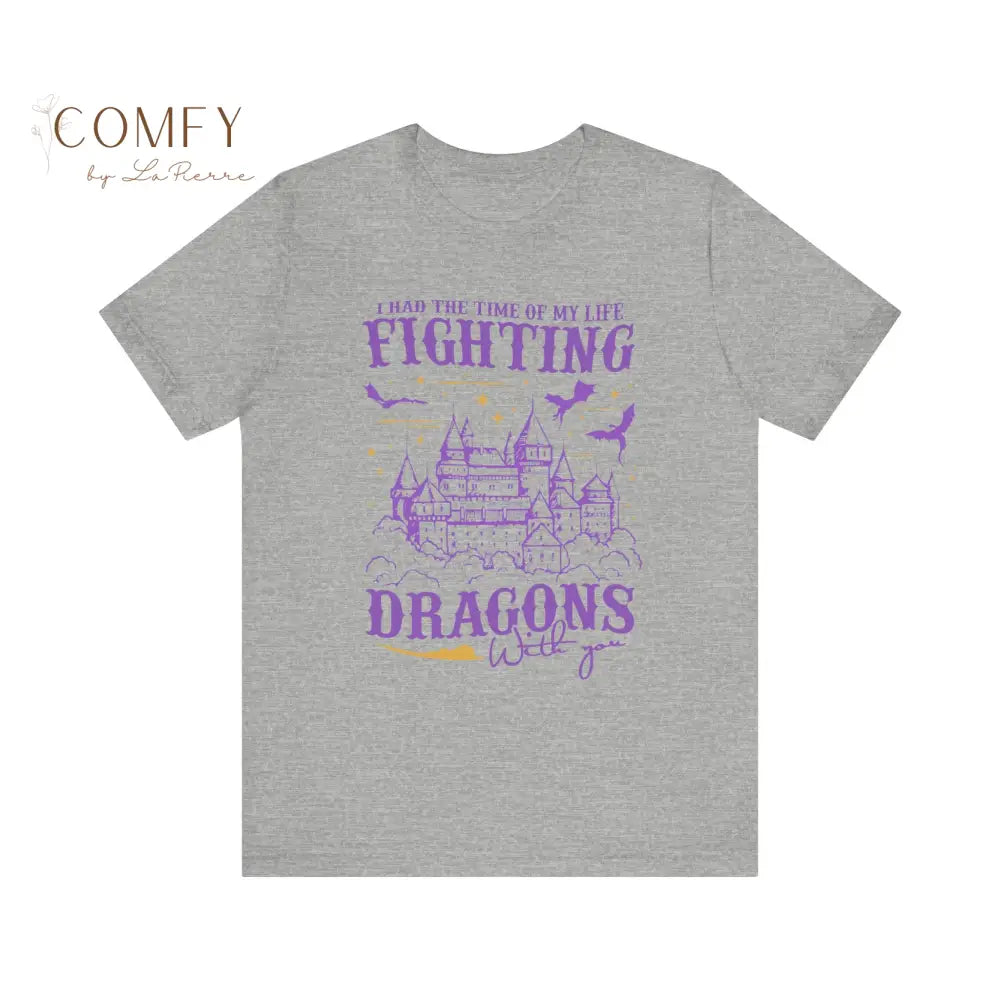 “Fighting Dragons With You” Inspired Tee • Nostalgic Friendship Era Shirt • Unisex Short Sleeve T-Shirt T-Shirt