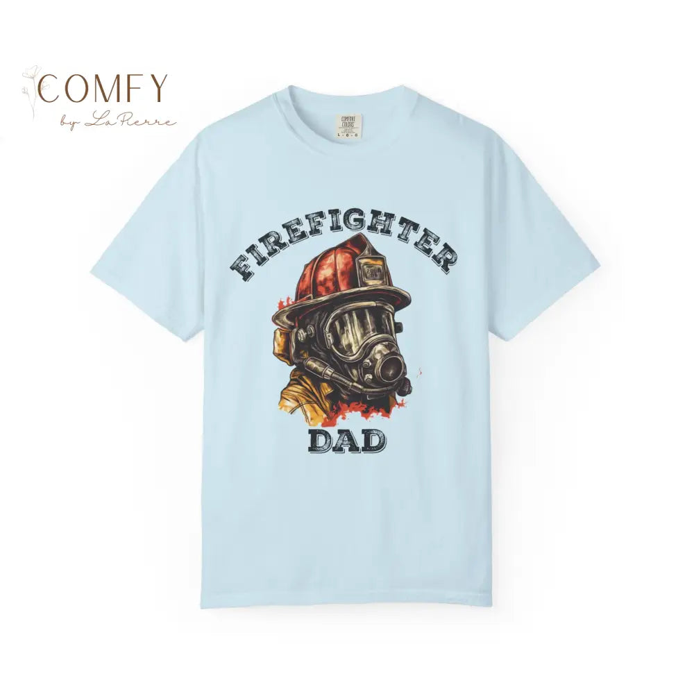 Firefighter Dad shirt - Unisex Garment-Dyed T-shirt (S-4XL) Chambray / S T-Shirt
