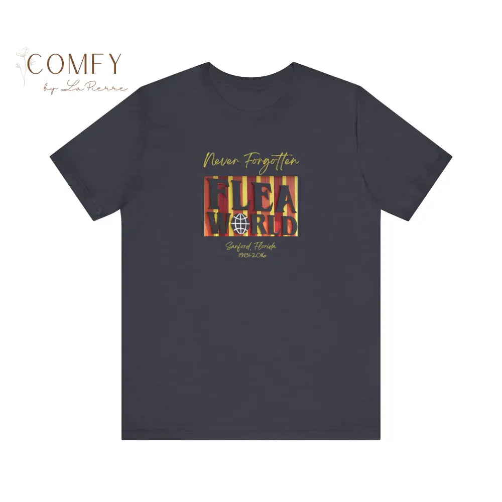 Flea World Sanford Florida Unisex Jersey Short Sleeve Tee (XS-5XL) Heather Midnight Navy / XS T-Shirt