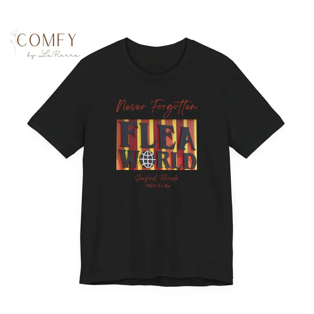 Flea World Sanford Florida Unisex Jersey Short Sleeve Tee (XS-5XL) Black / XS T-Shirt