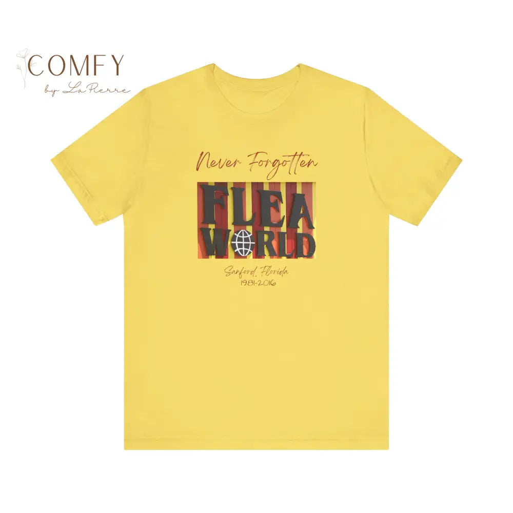 Flea World Sanford Florida Unisex Jersey Short Sleeve Tee (XS-5XL) Maize Yellow / XS T-Shirt