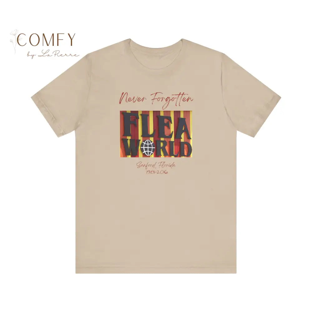 Flea World Sanford Florida Unisex Jersey Short Sleeve Tee (XS-5XL) Tan / XS T-Shirt