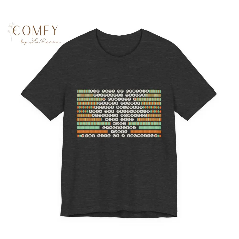 Friendship Bracelets Songs Graphic Tee • Colorful Music Lover T-Shirt • Retro Beaded Bracelet Aesthetic • Unisex Tee