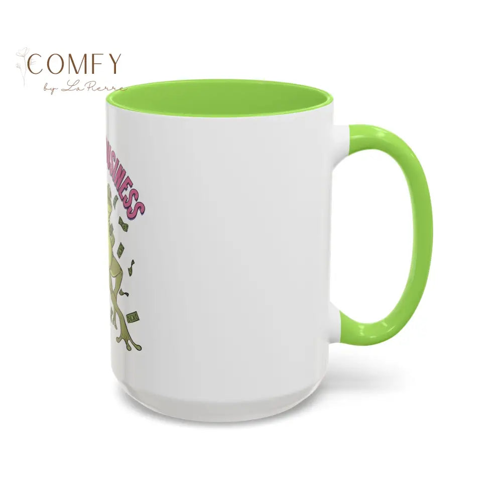 Funny Frog Pole Dance Mug • “Mind Your Business I’ve Got Bills to Pay” Coffee Cup • Pole Dancing Frog Humor Mug • Gift