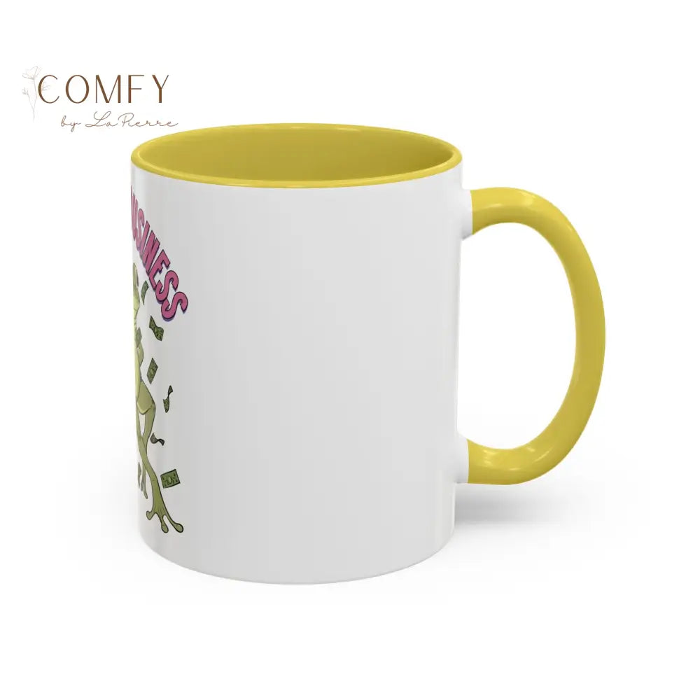 Funny Frog Pole Dance Mug • “Mind Your Business I’ve Got Bills to Pay” Coffee Cup • Pole Dancing Frog Humor Mug • Gift