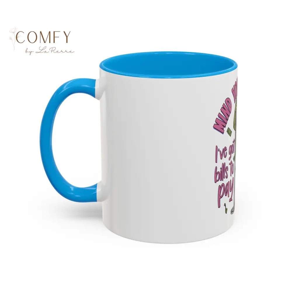 Funny Frog Pole Dance Mug • “Mind Your Business I’ve Got Bills to Pay” Coffee Cup • Pole Dancing Frog Humor Mug • Gift